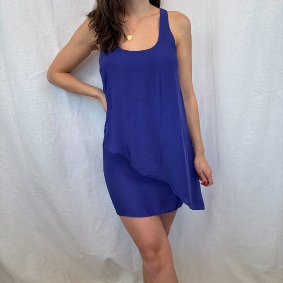 Urban Outfitters Silence + Noise Blue Ruffle Mini Dress - Picture 2 of 11